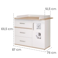 Chambre Roba Pia (Commode Small) - Blanc