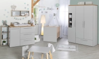 Chambre Roba Tobi - Gris clair / Bois
