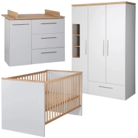 Chambre Roba Tobi - Gris clair / Bois