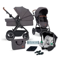 Poussette Trio B-TOUR PRO - Kinderkraft - gris foncé