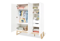Chambre Bébé 4 Pièces Pinolino Bridge (Large) - Armoire 3 Portes