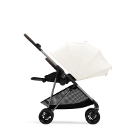 Poussette Cybex Melio 4 TPE- Canvas White + Coque Auto Cloud G i-Size - Magic Black