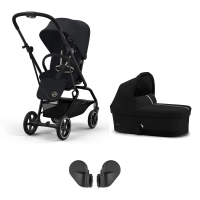 Poussette Cybex Eezy S Twist +2 - BLK - Magic Blac + Nacelle Cybex Cot S - Moon Black