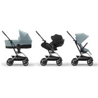 Poussette Cybex Eezy S Twist+ 2 TPE - Stormy Blue + Nacelle Cybex Cot S - Stormy Blue