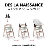 Chaise Haute Hauck Arketa - Beech Whitewashed Mint