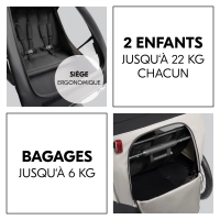 Remorque Vélo Hauck Dryk Duo Plus - Black