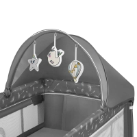 Lit Parapluie Lionelo Sven Plus - Grey Concrete