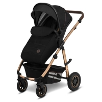Poussette Lionelo Amber + Nacelle + Coque Auto Astrid - Black Onyx