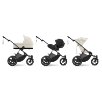 Poussette Cybex Avi Spin - Seashell Beige + Nacelle - Moon Black