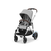 Poussette Double Cybex eGazelle S SLV - Stone Grey + 2 Coques Auto Cloud G i-Size - Stone Grey (Plus)
