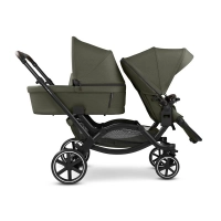 Poussette Double ABC Design Zoom 2 - Avocado + 2 Coques Auto Cybex Cloud G i-Size - Moon Black