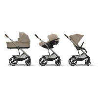 Poussette Cybex Balios S Lux 2 TPE - Almond Beige + Nacelle Cot S Lux + Coque Auto Cloud G i-Size - Almond Beige (Plus) + Base G + Accessoires