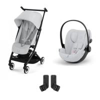 Poussette Cybex Libelle 3 BLK - Fog Grey + Coque Auto Cloud G i-Size - Fog Grey