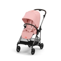 Poussette Cybex Melio 4 TPE + Nacelle - Candy Pink + Coque Auto Cloud G i-Size - Magic Black