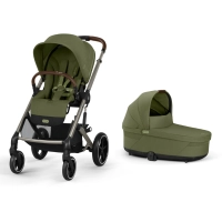 Poussette Cybex Balios S Lux 2 TPE - Moss Green + Nacelle Cot S Lux