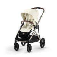 Poussette Cybex Gazelle S2 TPE - Seashell Beige + Nacelle Gazelle Cot + Coque Auto Cloud G i-Size - Magic Black