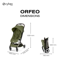 Poussette Ultra Compacte Orfeo 2 - CYBEX - Moss Green