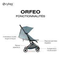 Poussette Ultra Compacte Orfeo 2 - CYBEX - Stormy Blue