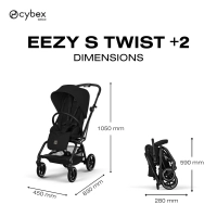 Poussette Compacte Eezy S Twist+2 - CYBEX - Magic Black