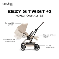 Poussette Compacte Eezy S Twist+2 - CYBEX - Almond Beige