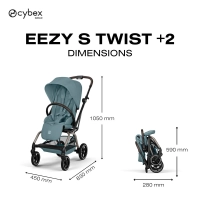 Poussette Compacte Eezy S Twist+2 - CYBEX - Stormy Blue