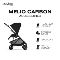 Poussette Citadine Melio Carbon 6 - CYBEX - Magic Black