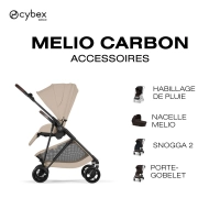 Poussette Citadine Melio Carbon 6 - CYBEX - Almond Beige