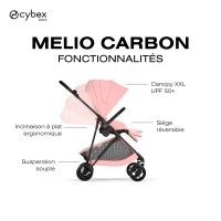 Poussette Citadine Melio Carbon 6 - CYBEX - Candy Pink