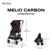 Poussette Citadine Melio Carbon 6 - CYBEX - Chocolate Brown