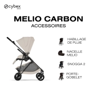 Poussette Citadine Melio Carbon 6 - CYBEX - Dune Grey