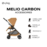 Poussette Citadine Melio Carbon 6 - CYBEX - Cinnamon Yellow