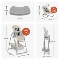 Chaise haute Sit N Relax 3in1 Beige - Beige