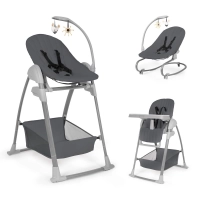 Chaise haute Sit N Relax 3in1 Dark-grey - Dark Grey