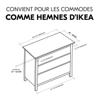 module à langer pour commode  Baby Care Combine N Change White - White