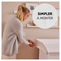 module à langer pour commode  Baby Care Combine N Change White - White