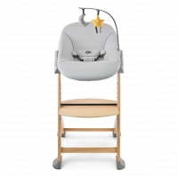 Chaise haute ENOCK  +  transat CALMEE - Kinderkraft - bois/gris