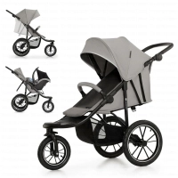 Poussette tout-terrain HELSI 2 - Kinderkraft - gris