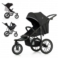 Poussette tout-terrain HELSI 2 - Kinderkraft - noir