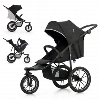 Poussette tout-terrain HELSI 2 - Kinderkraft - noir