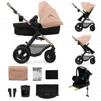 Poussette 4en1 MOOV 2 (roues AIR) - Kinderkraft - beige