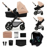 Poussette Trio MOOV 2  (roues EVA) - Kinderkraft - beige