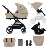 Poussette 3en1 YOXI (MINK PRO) - Kinderkraft - beige