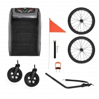 Remorque Vélo Enfant 2en1 NAVA walk - Kinderkraft - gris