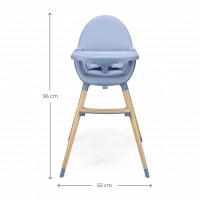 Chaise haute 2en1 FINI 2 x Nordic Breeze - Kinderkraft - bleu