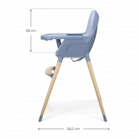 Chaise haute 2en1 FINI 2 x Nordic Breeze - Kinderkraft - bleu