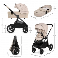 Poussette Duo NEA 2 x BIZZU - Kinderkraft - beige