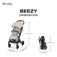 Poussette Compacte et Citadine Beezy 4 - CYBEX - Dune Grey