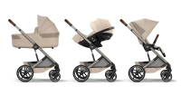 Pack Duo Balios S Lux 4 - Modèle 2026 + Nacelle Cot S Lux - CYBEX - Almond Beige
