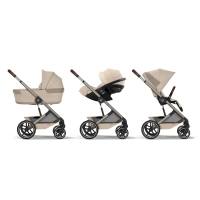 Pack Duo Balios S Lux 4 - Modèle 2026 + Nacelle Pliable - CYBEX - Almond Beige