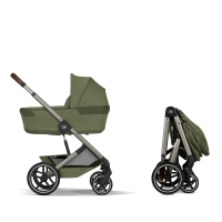 Pack Duo Balios S Lux 4 - Modèle 2026 + Nacelle Pliable - CYBEX - Moss Green